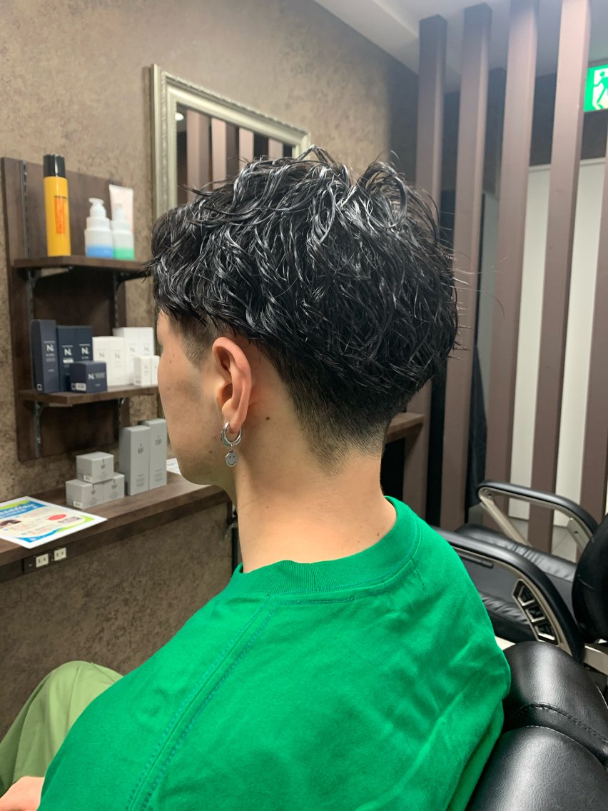 パーマ メンズ 田中大 パーマ/メンズカットのヘアスタイル