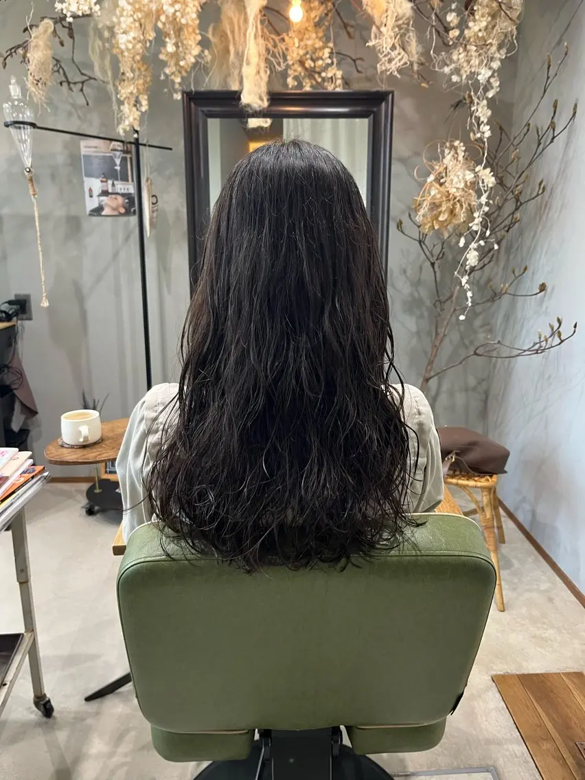 ロング パーマ フクウラ ミホのヘアスタイル