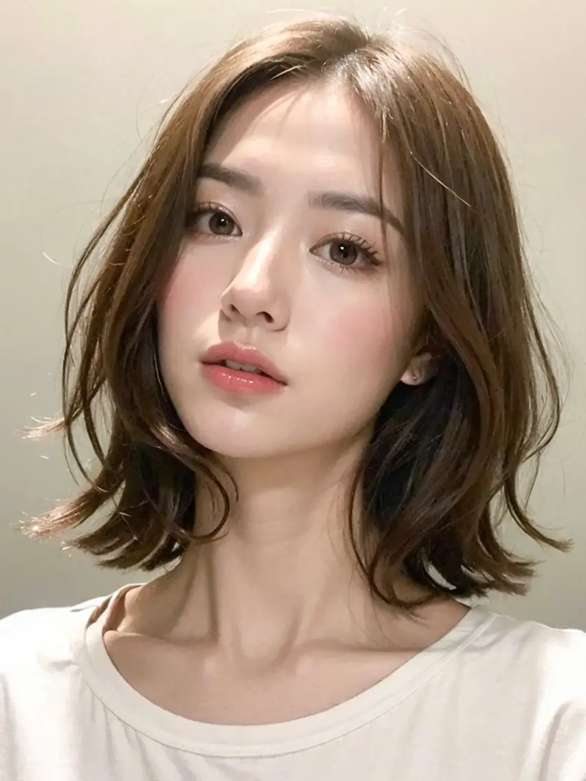 ミディアム カラー ミディアムレイヤー レイヤーカット LOVESTOIKE 堂本のヘアスタイル