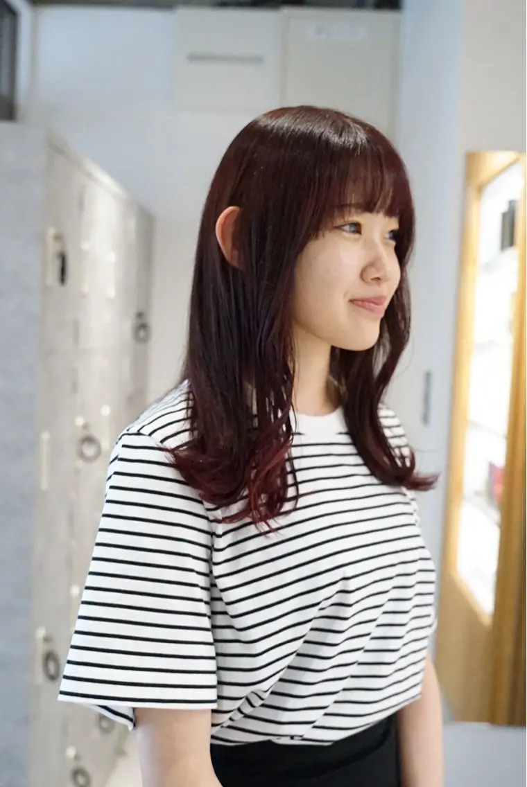 セミロング カラー カット ヘッドスパ 月100人以上 髪質改善施術｜谷口のヘアスタイル