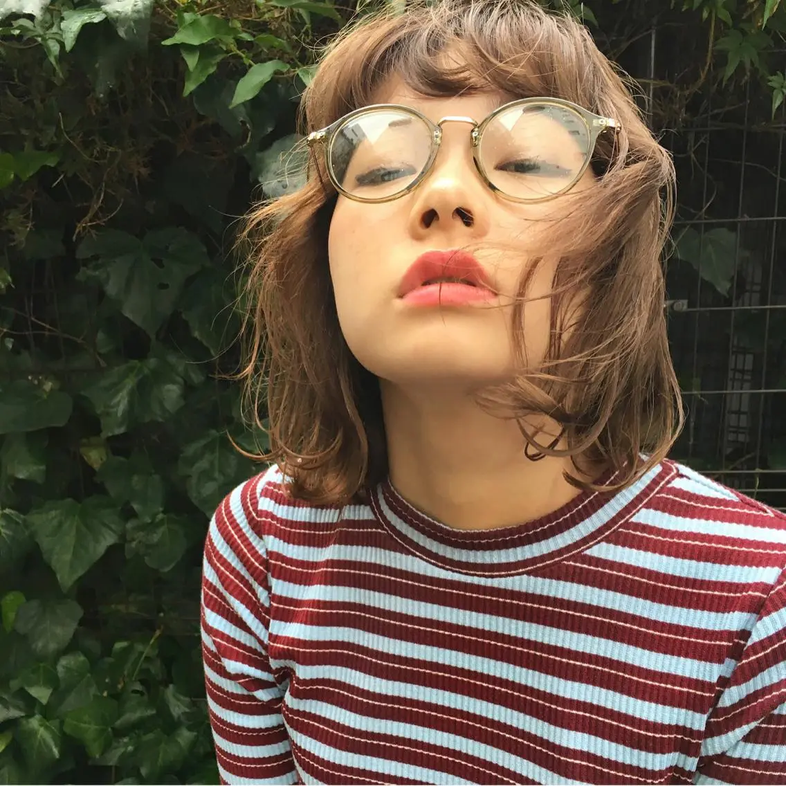 ミディアム カラー パーマ ヘアアレンジ グレージュ SUZUKI KEISUKEのヘアスタイル