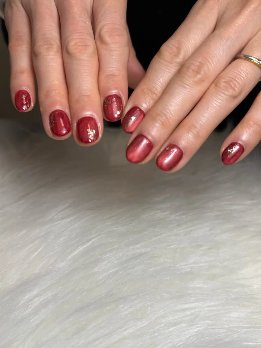 ネイル ワンカラーネイル 冬ネイル クリスマス Luana nailのネイルデザイン