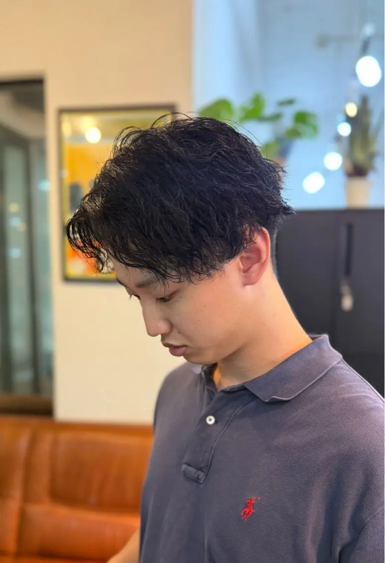 ショート カラー パーマ メンズ カット パーマ HRABRA ゆづきのヘアスタイル