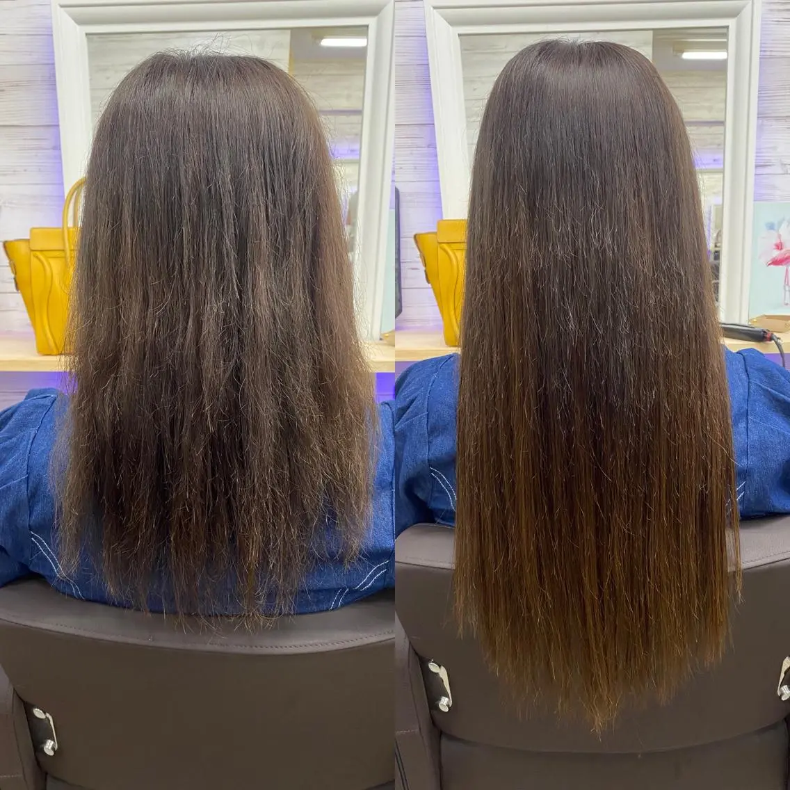ロング カラー ヘアアレンジ ショートボブ 編み込みエクステ シールエクステ バレイヤージュ 透明感カラー LAVENDIA 初音のヘアスタイル