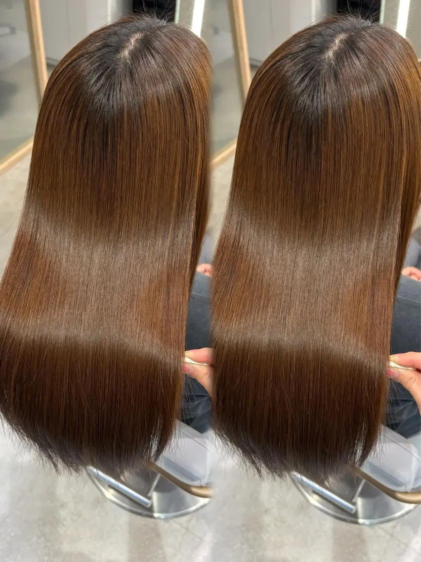 ロング KAE🍓艶カラー /韓国風のヘアスタイル