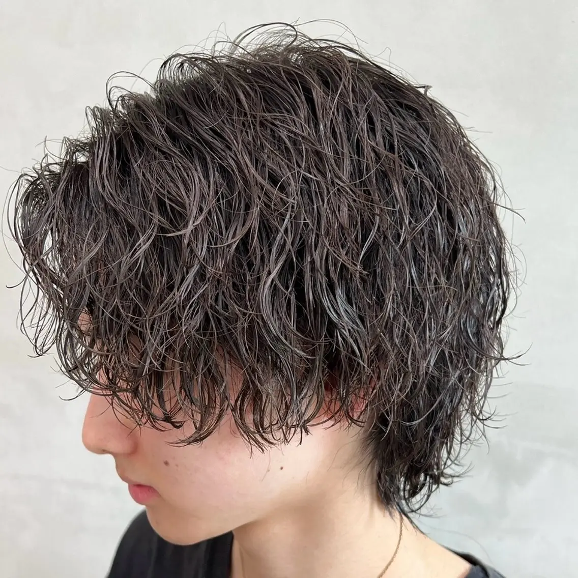 ミディアム パーマ ヘアアレンジ メンズ fifth 石川 凪のヘアスタイル