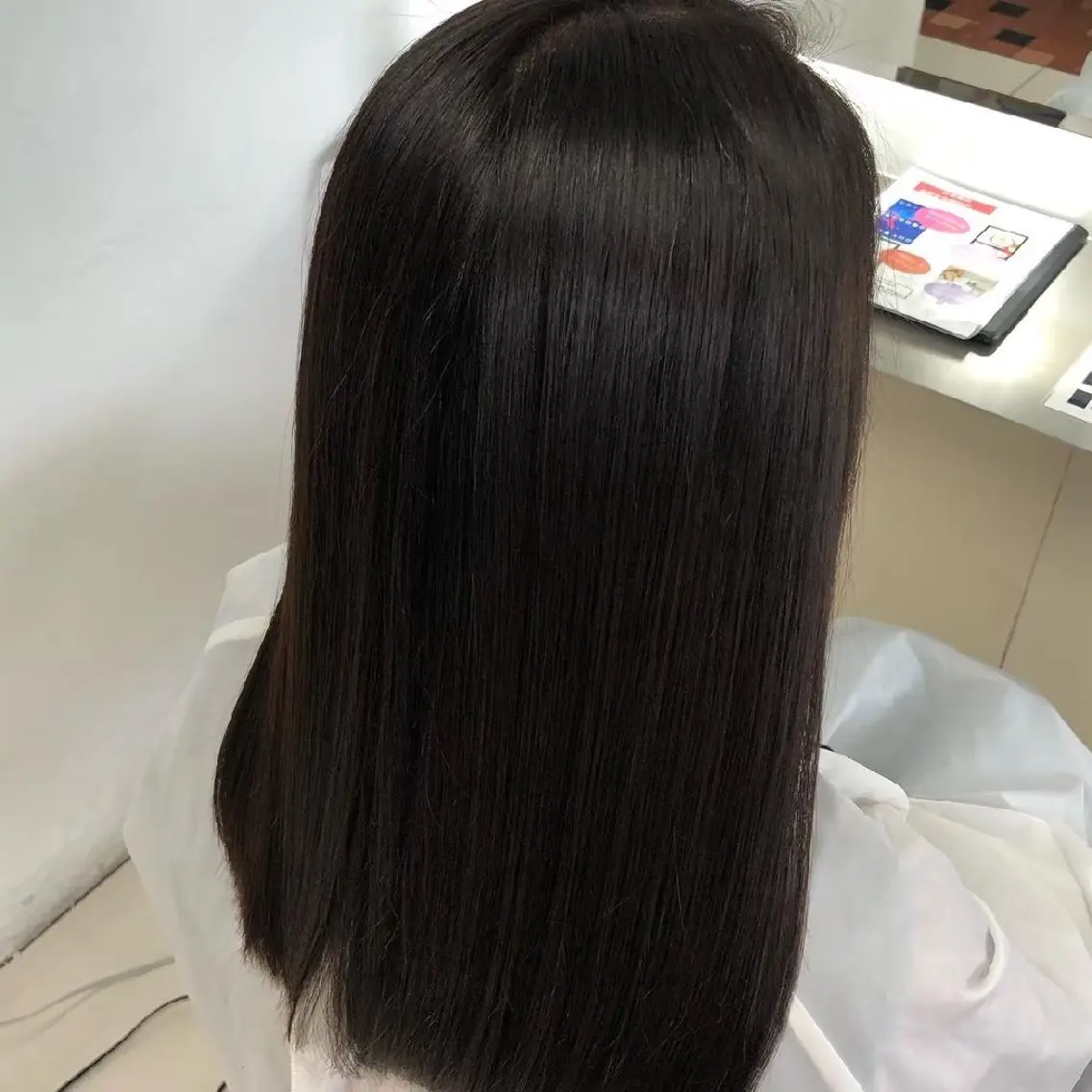 セミロング カラー 縮毛矯正/ワンカラー モデル募集🫧田村のヘアスタイル