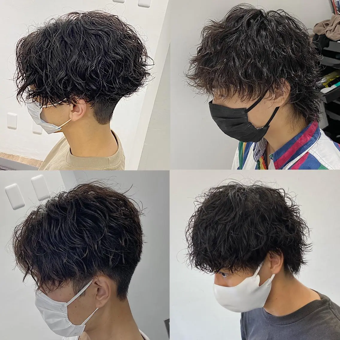 ショート パーマ メンズ 原田 涼矢のヘアスタイル