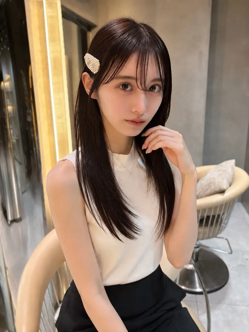 ロング カット ヘアカラー トリートメント 仙台Ｉ韓国レイヤー Ｉ髪質改善Ｉ伊藤拓海のヘアスタイル