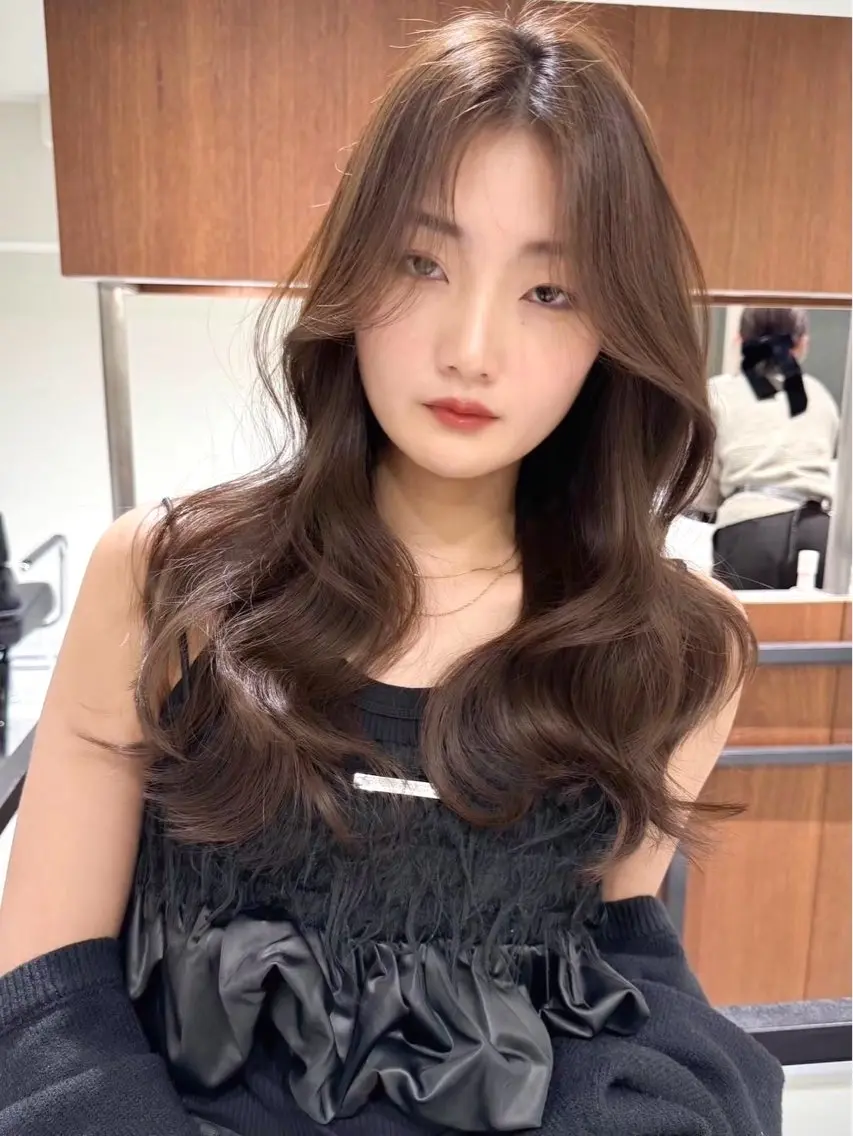 ロング カラー 透明感カラー 顔周りカット 小顔カット カット ヘアカラー 小顔ボブ jilblanカホのヘアスタイル
