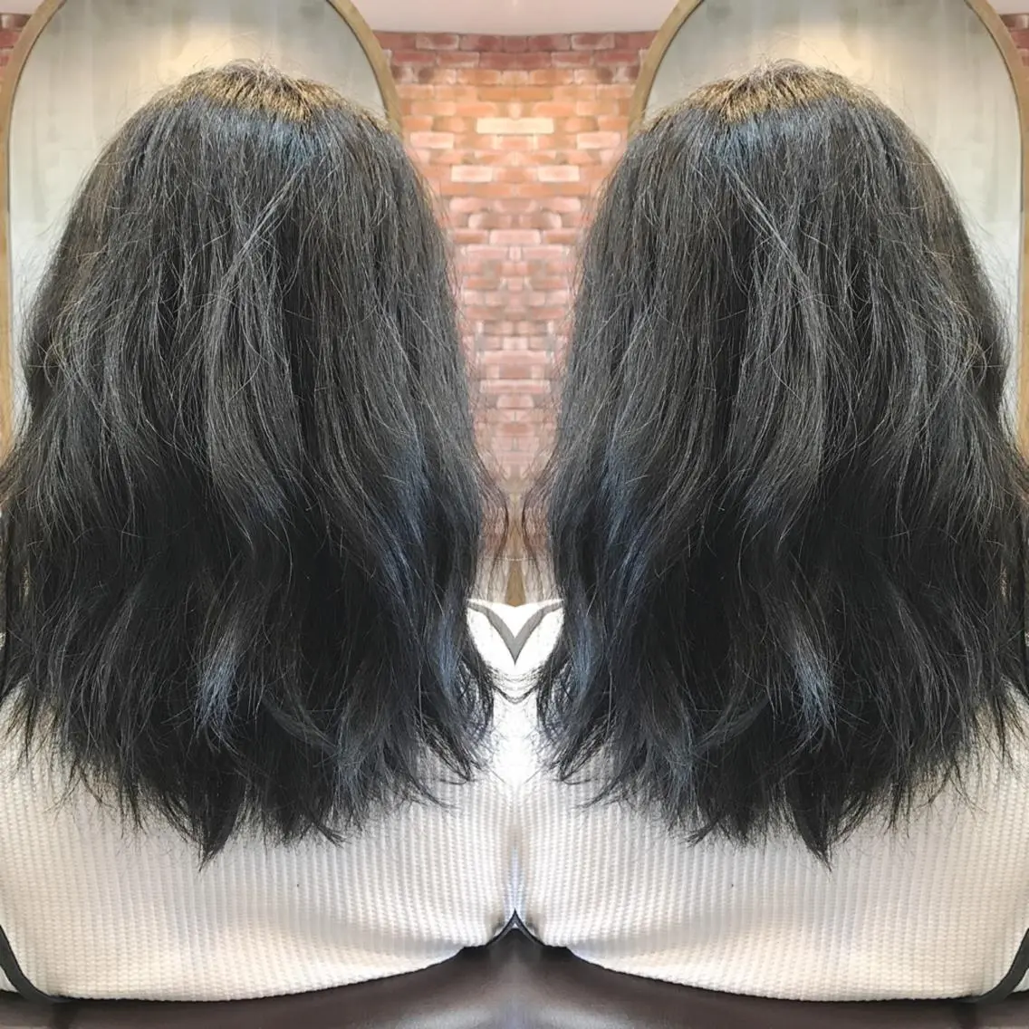 ミディアム カラー ヘアカラー 重政 和樹のヘアスタイル