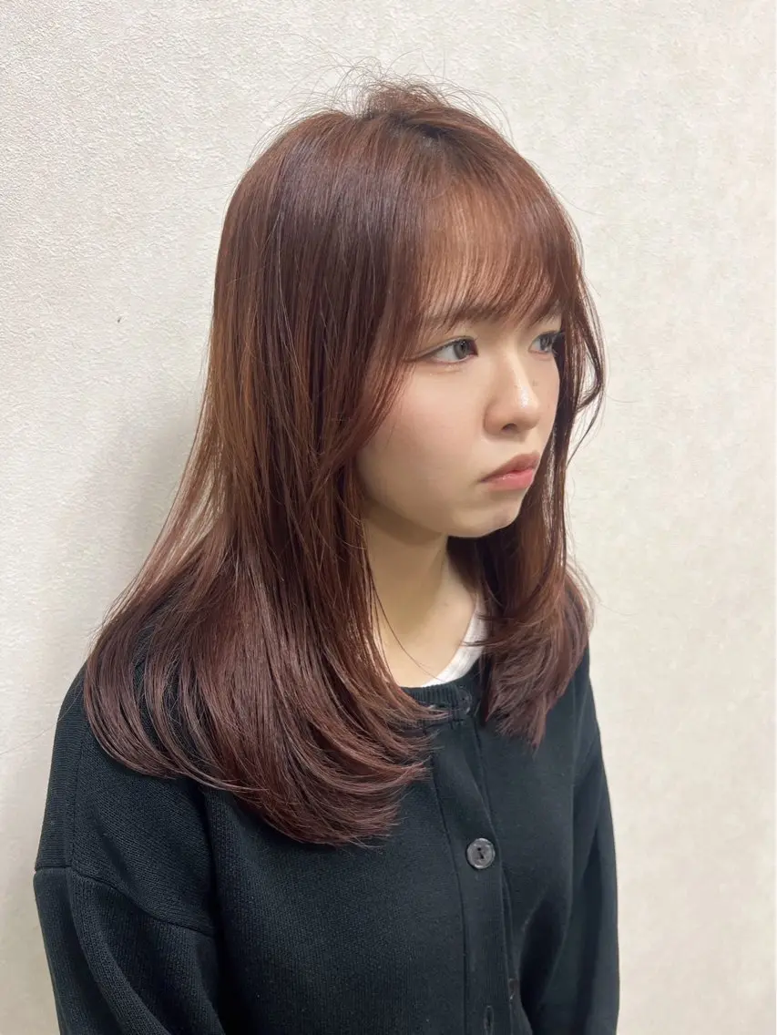 ロング カラー ヘアアレンジ 韓国風ヘア レイヤーカット 中野 一哉のヘアスタイル