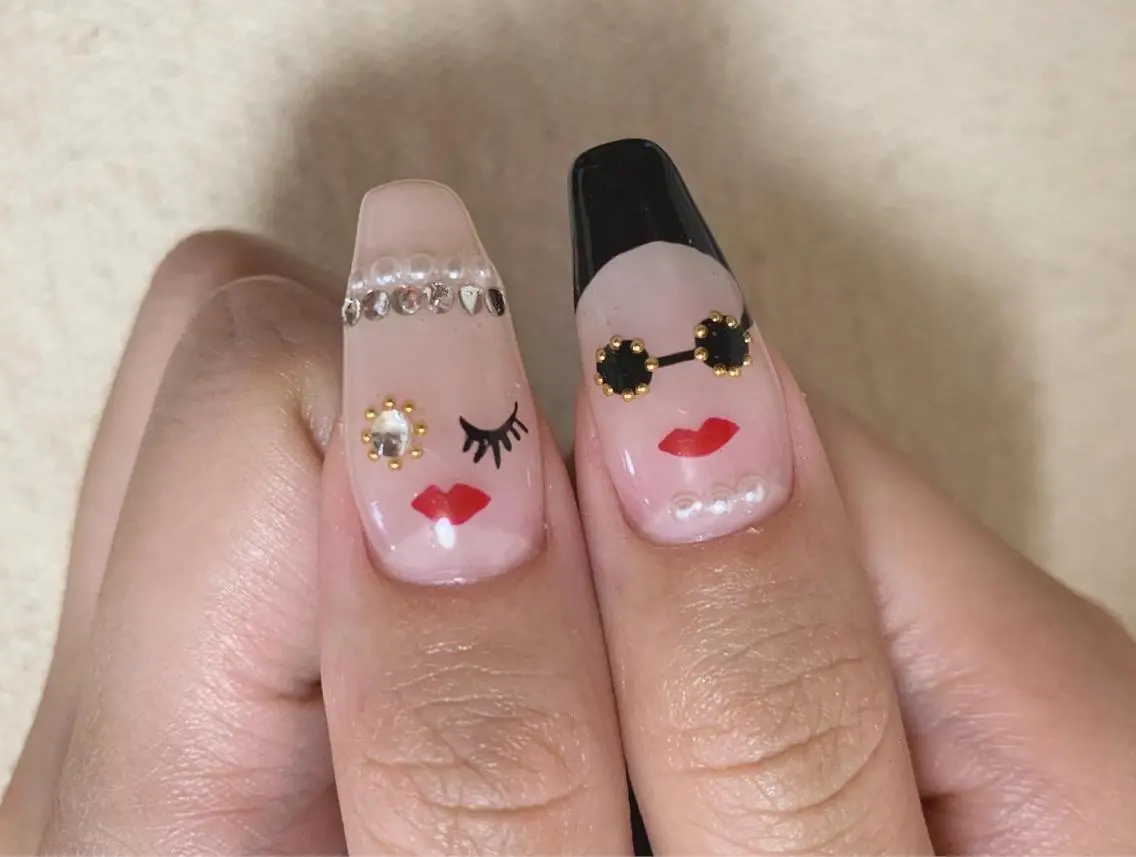 ネイル アートネイル ラメ(グリッター) 大理石ネイル(マーブル) ミラーネイル 冬ネイル ハンドネイル nail room カジカジのネイルデザイン