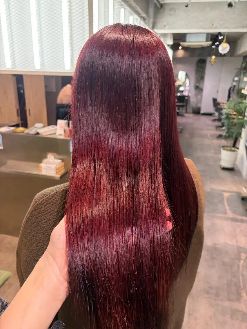 ロング カラー ヘアカラー 透明感カラー🫧🎀 まりなのヘアスタイル