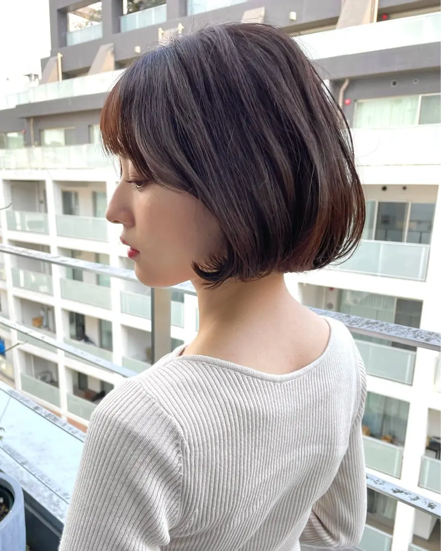 ショート ショートボブ ボブ タンバルモリ 韓国風ヘア ショートヘア レイヤーカット/大阪 /梅田/執印悠太のヘアスタイル