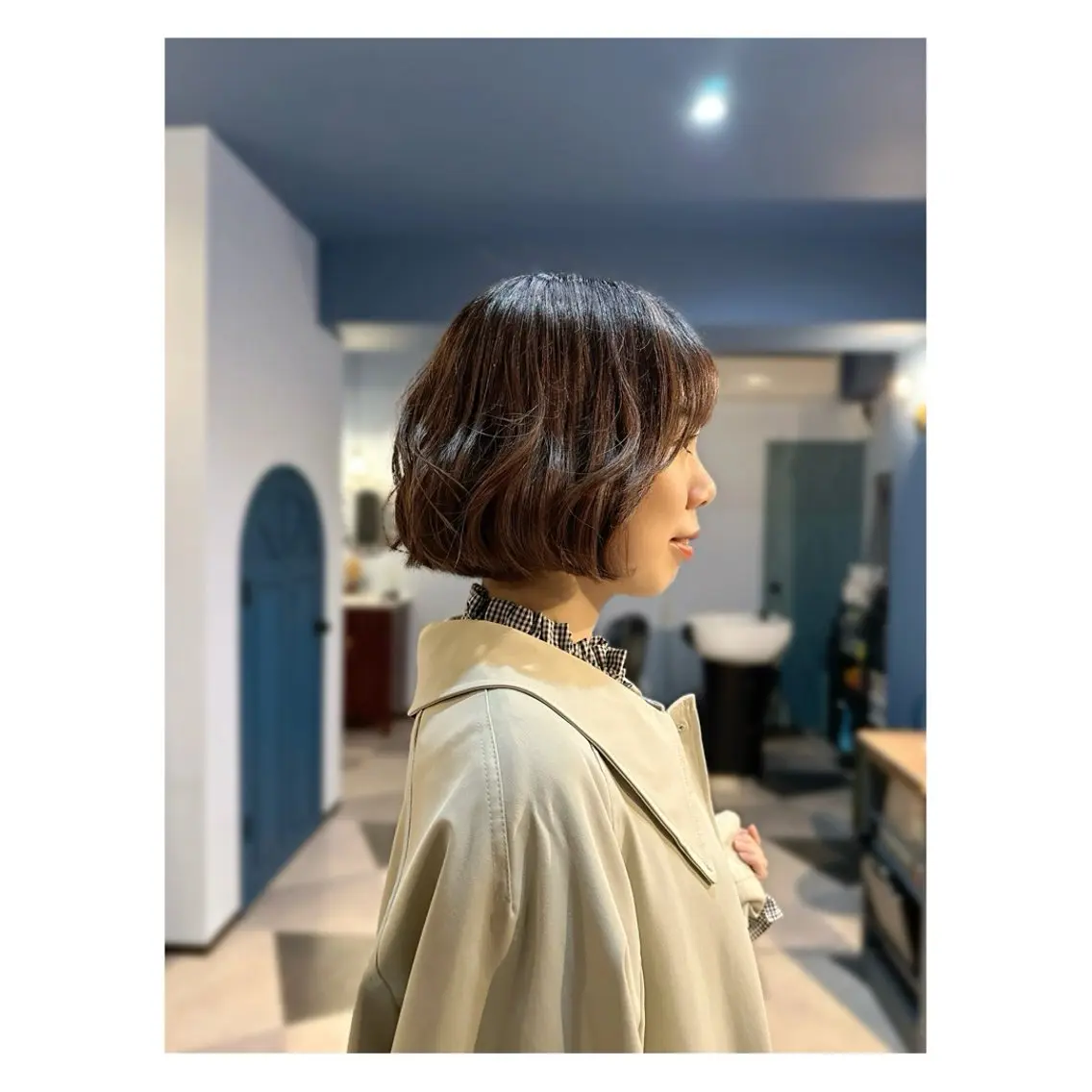 ショート カラー ブリーチ ハイライトカラー ラベンダーカラー ボブ ハイライト カット ヘアカラー トリートメント 中野 誠子のヘアスタイル