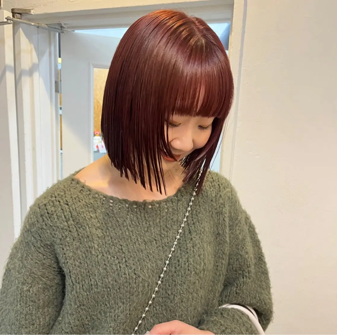 ミディアム カット パーマ ボブパーマ🥣KON コンナツミのヘアスタイル