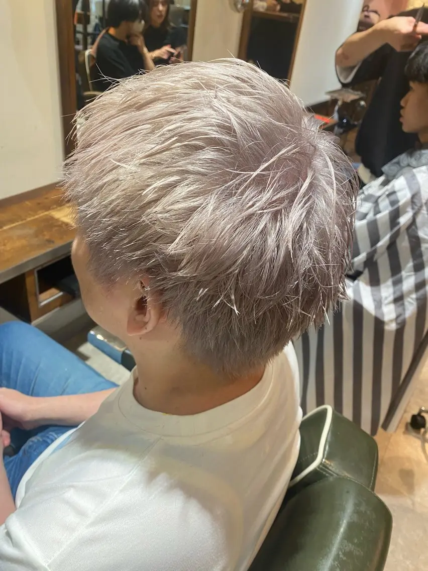 カラー メンズ ベージュカラー ホワイトベージュ 池袋メンズ専門💣 玉造利樹のヘアスタイル
