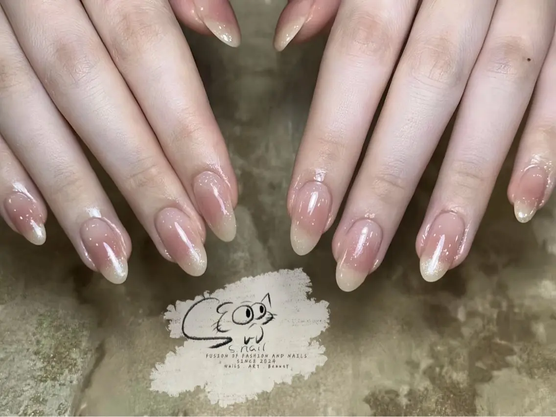 ネイル オーロラネイル 長さ出し フレンチネイル ジェルネイル ガーリー S.nail _のネイルデザイン