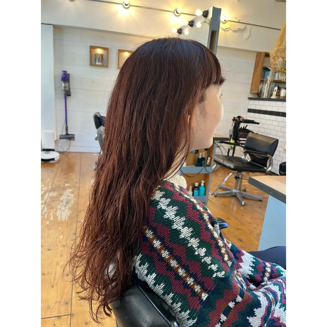 ロング カラー ボブ 髪質改善 トリートメント カット ヘアカラー Lagom なかだのヘアスタイル