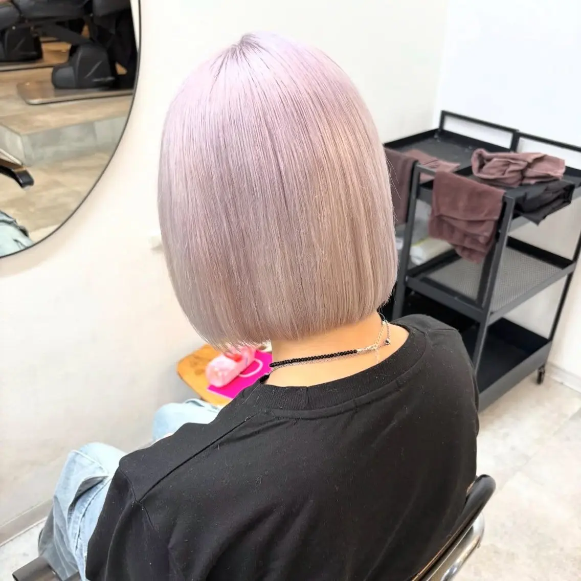 💟全体カット➕ワンカラー➕トリートメント💟 #透明感カラー #艶カラー #ボブ #レイヤーカットの写真