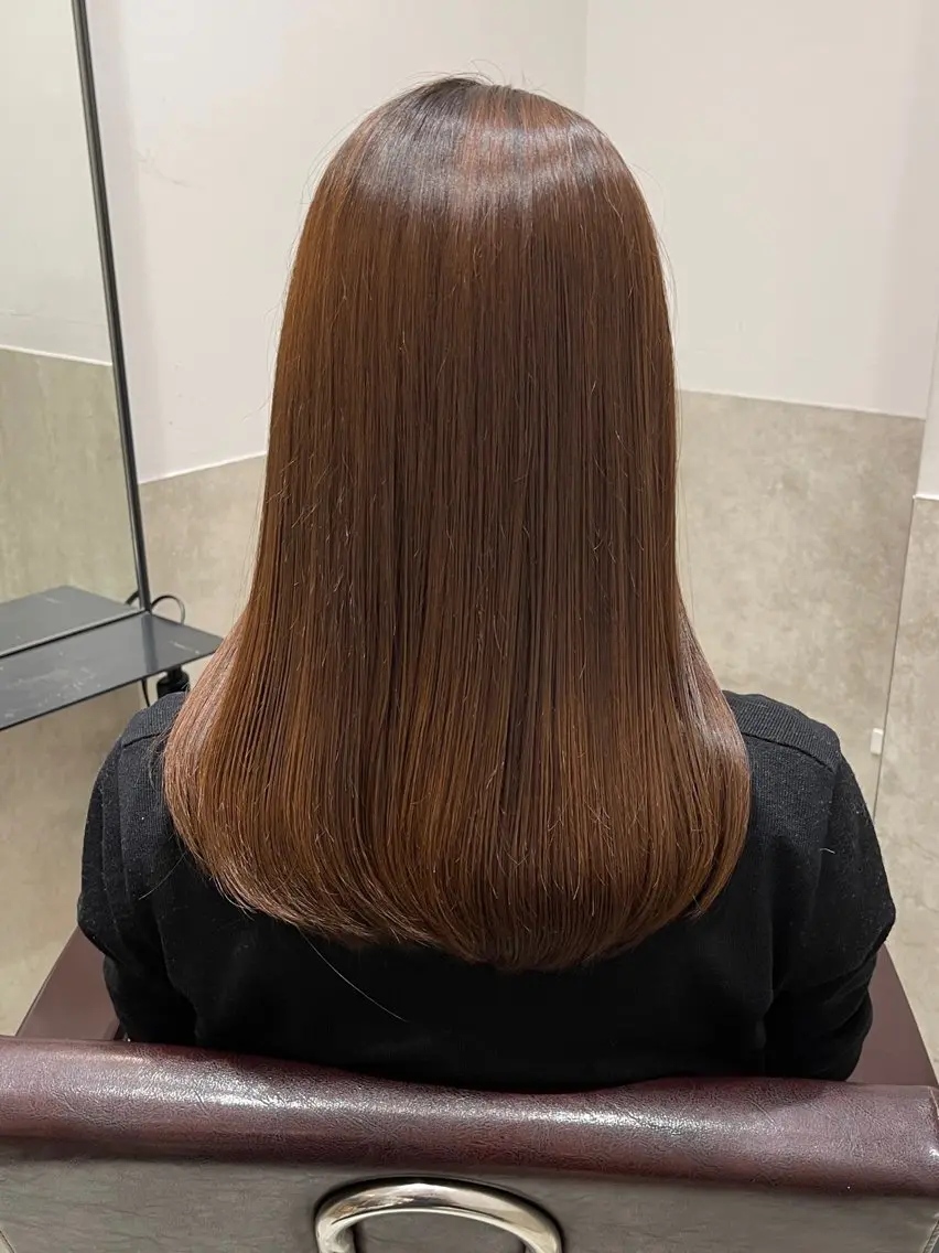 ミディアム トリートメント 縮毛矯正クロスパーマ 益子達也のヘアスタイル