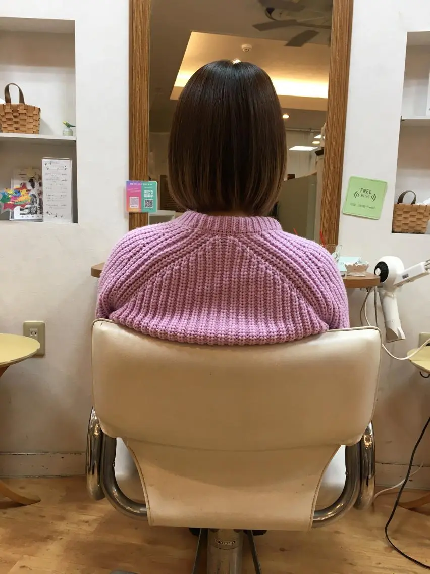 カット➕ミルボンリペアトリ—トメント乾燥・パサつき改善✨しっとりツヤ髪へ カラ—、アイロン等で傷ついた髪を内側から補修の写真