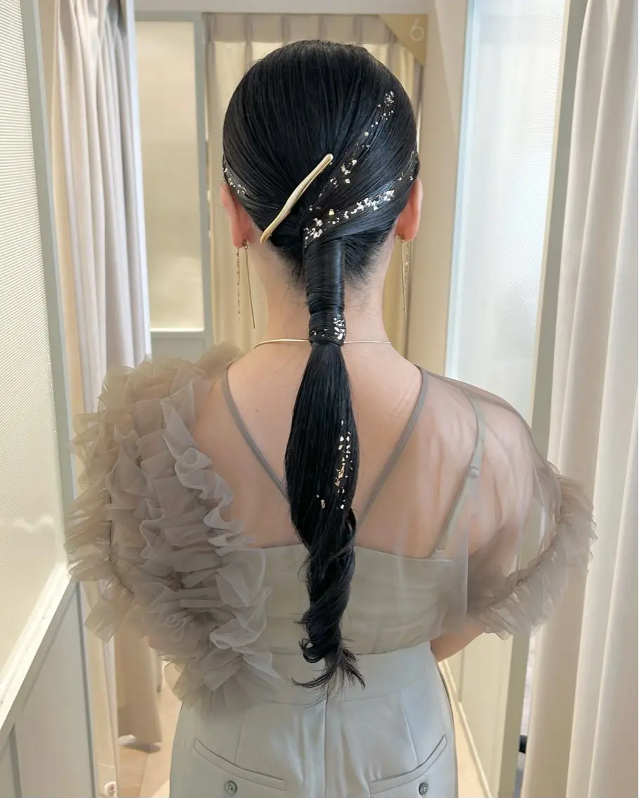ヘアアレンジ ヘアセット 似合わせ艶髪カラー ❤️ハダユミのヘアスタイル