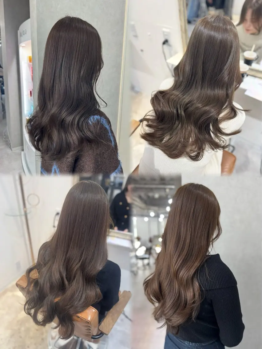 ロング カラー ベージュカラー ブリーチ ブラウンカラー 透明感カラー ダブルカラー ヘアカラー トリートメント 赤み無し柔らかカラー 【梅田】madokaのヘアスタイル