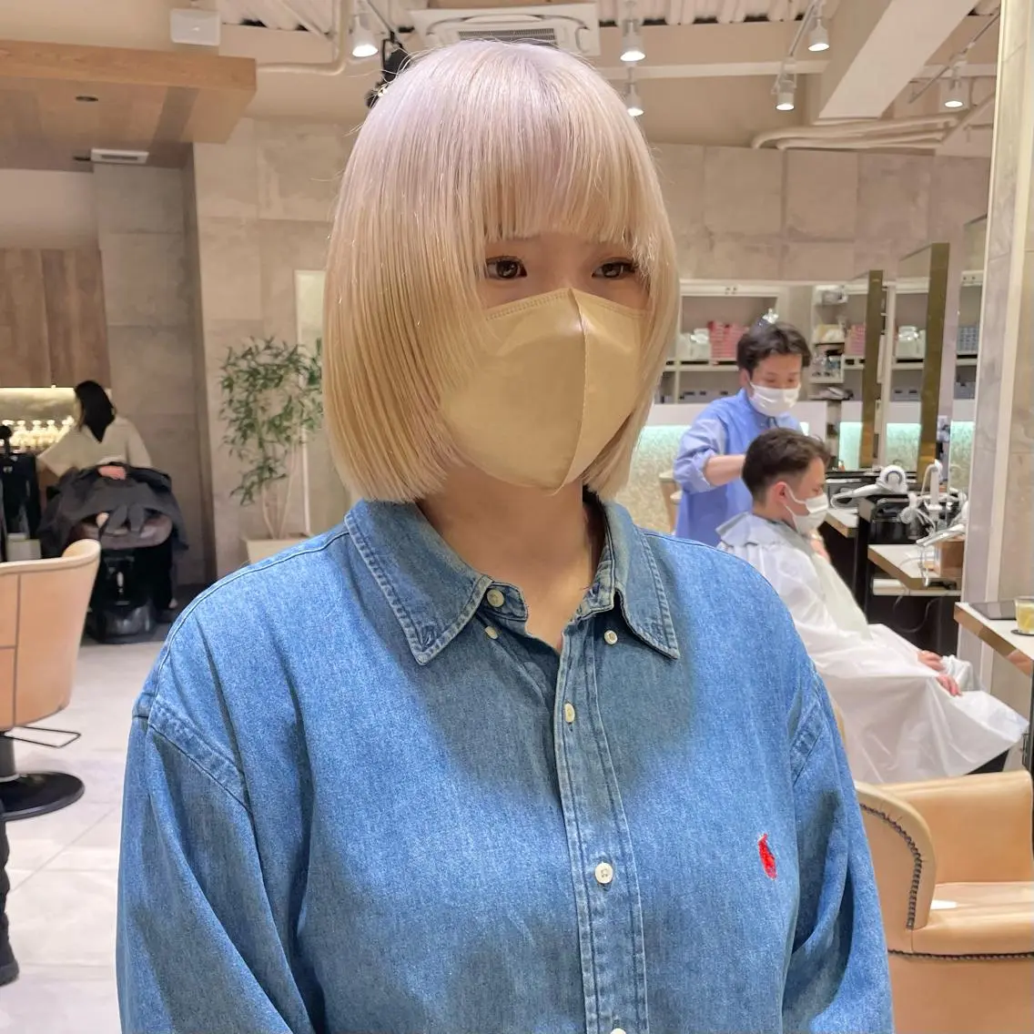 ショート 顔周りカット レイヤーカット カット ヘアカラー 韓国🇰🇷透明感 ERIのヘアスタイル