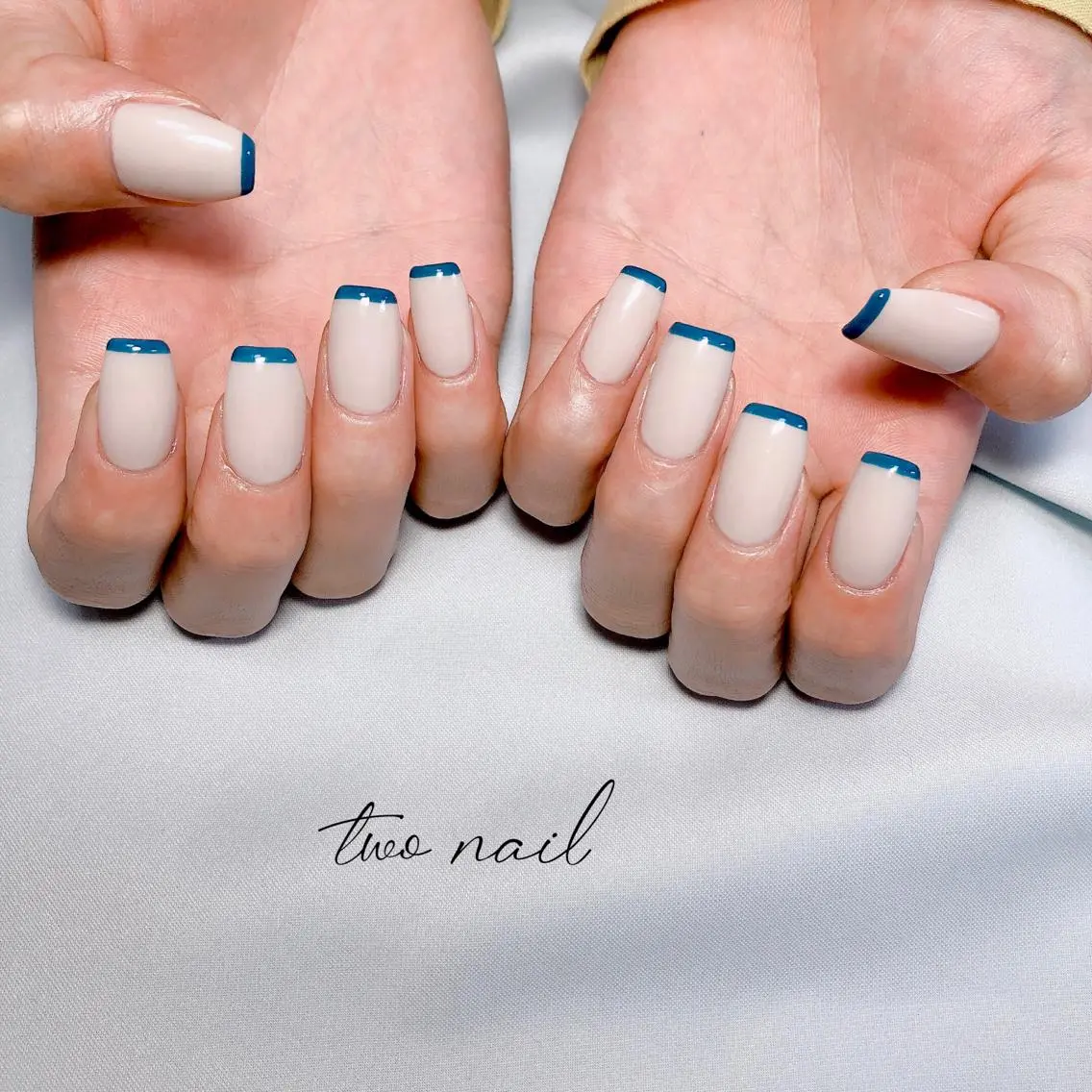 ネイル アートネイル フットネイル ハート ニュアンスネイル ホワイト two nailのネイルデザイン