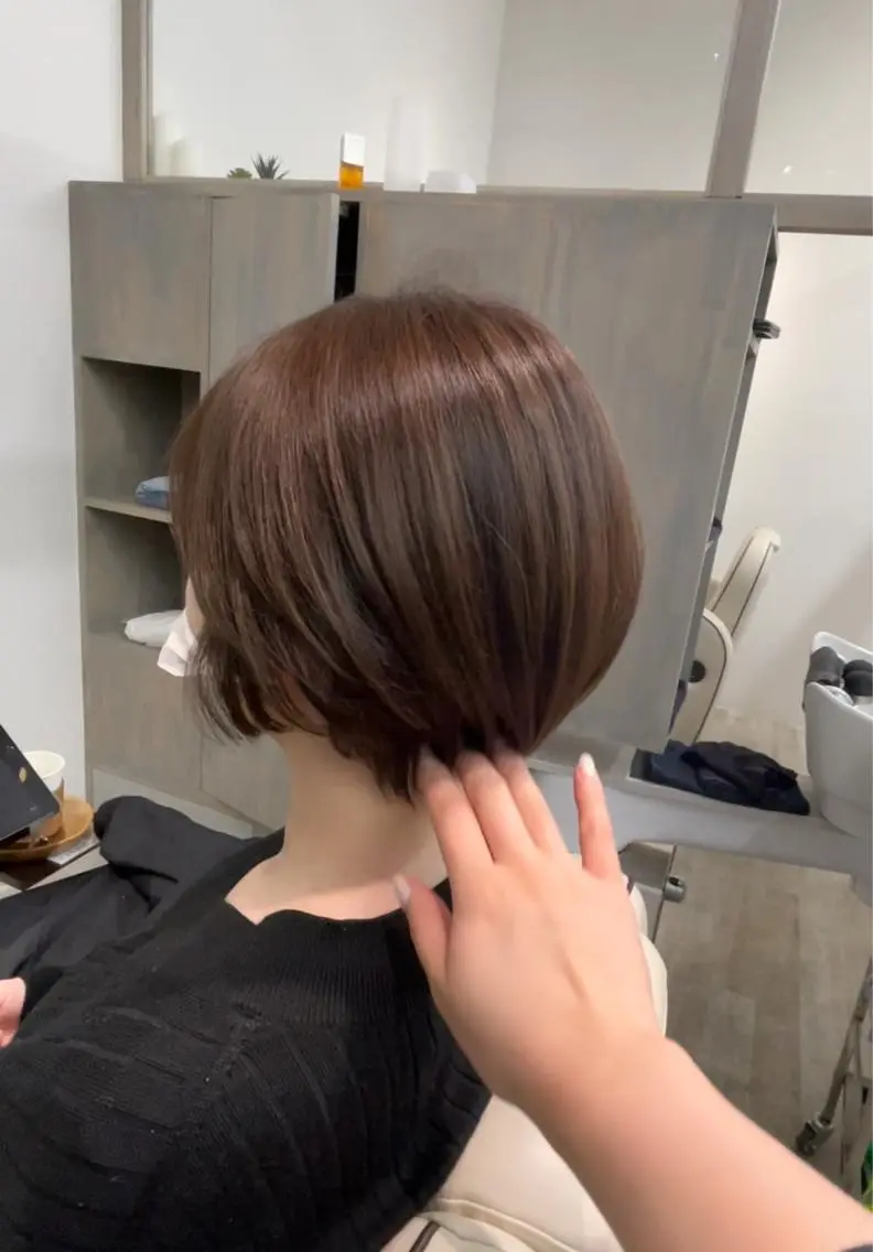 カット+縮毛矯正+水素トリートメントの写真