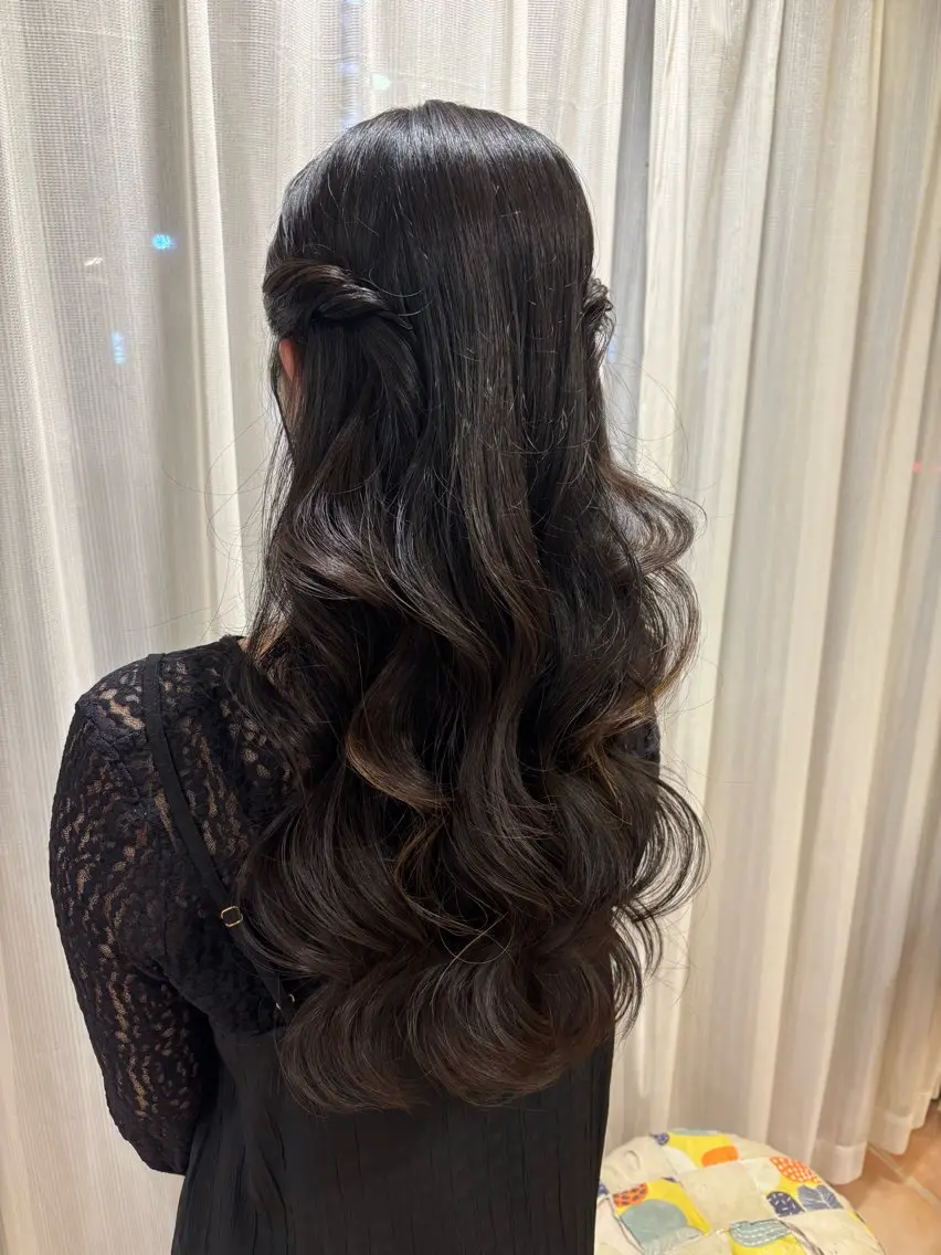 ロング ヘアアレンジ 結婚式・ブライダル Hair &Make ナナセのヘアスタイル