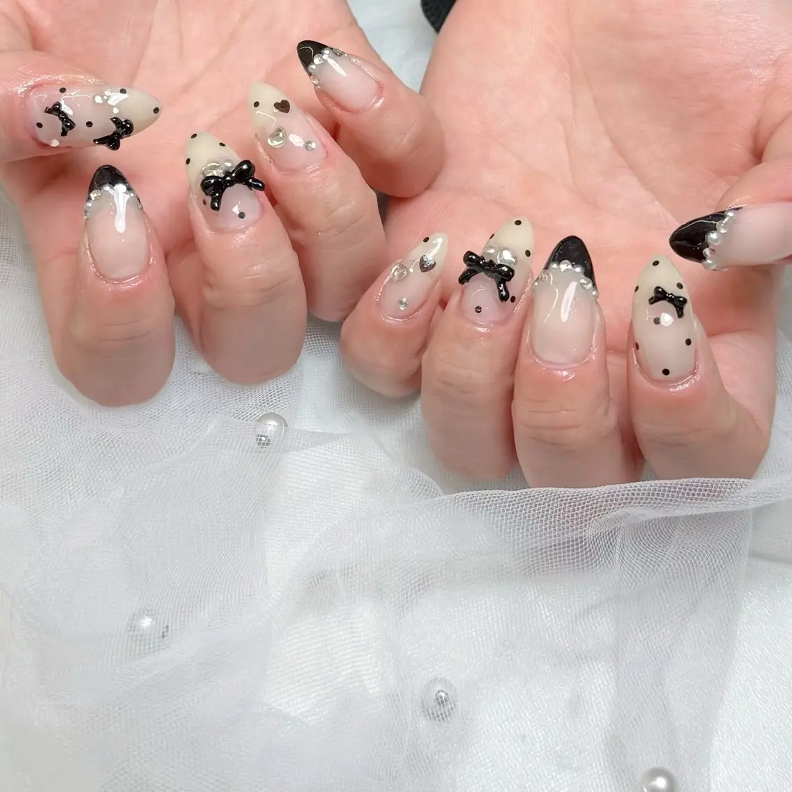 【平日18時まで限定🉐✨】自爪10本アート🎀パーツ付け放題💖当日デザインの相談OK🫶🏻の写真