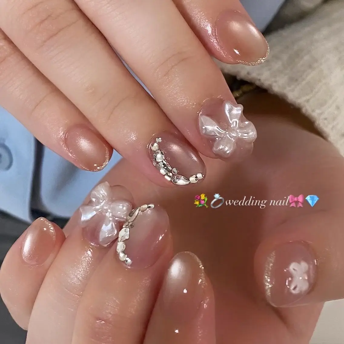 ネイル ブライダルネイル KONDO RIHO♡のネイルデザイン