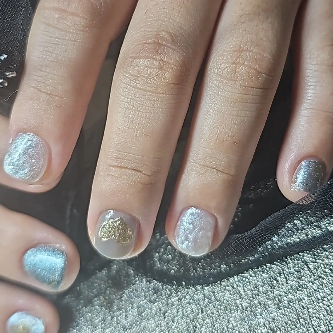ネイル マグネットネイル ミラーネイル salon de  Princessのネイルデザイン