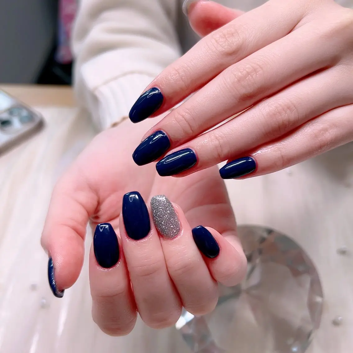 ネイル ワンカラーネイル バレンタイン ハンドネイル Cute Tips nailのネイルデザイン