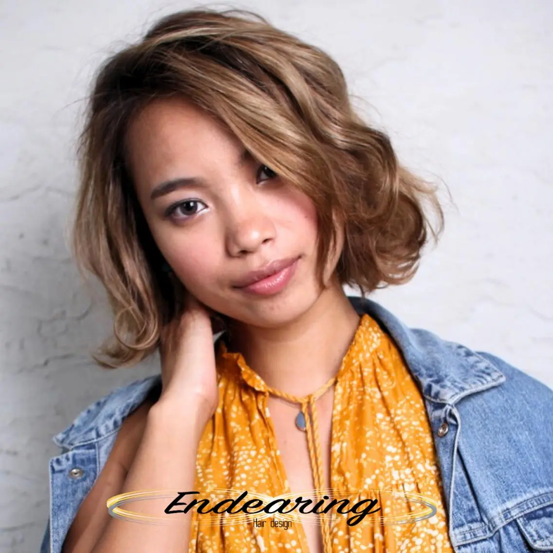 カラー グラデーションカラー ハイライトカラー カット パーマ Endearing 銀座/レイヤーカットのヘアスタイル