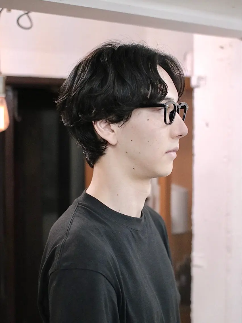 ショート パーマ メンズ メンズパーマ カット パーマ 再現性毛流れパーマ メンズヘア木村陸弥のヘアスタイル