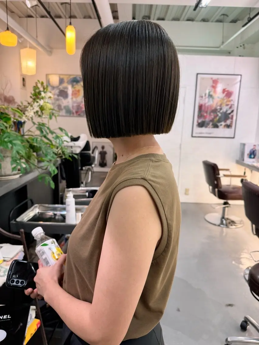 ショート パーマ 縮毛矯正 ooitヨシダ ミナミのヘアスタイル
