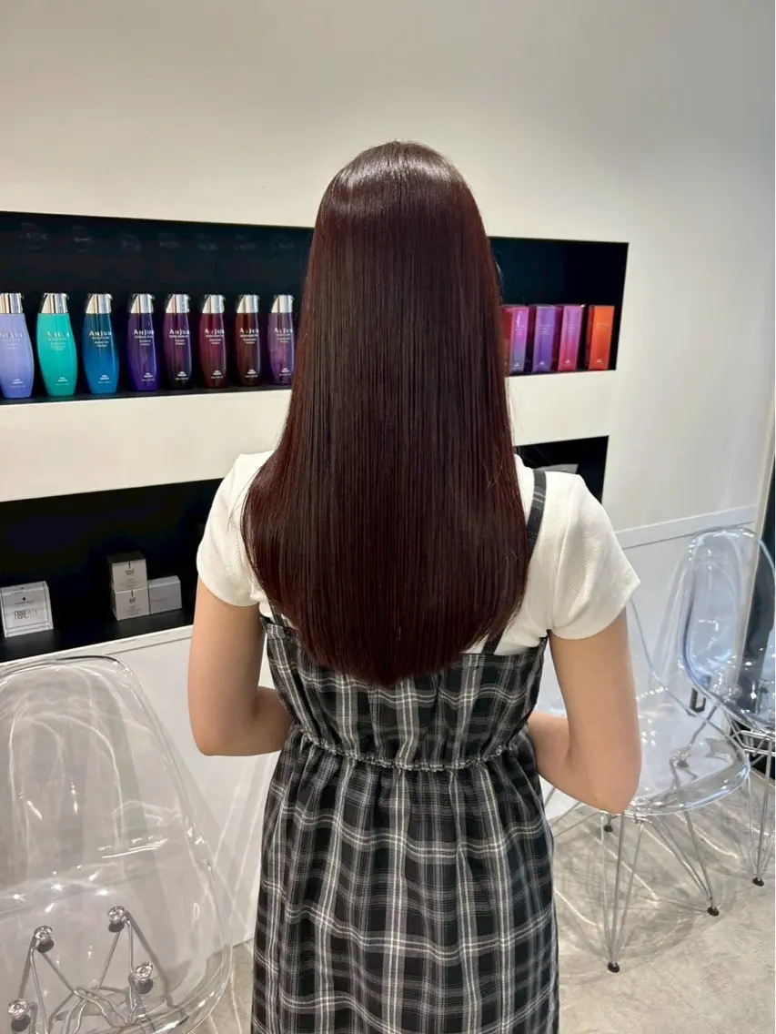 ロング カラー ヘアカラー トリートメント himari💜 暖色/レイヤーカットのヘアスタイル