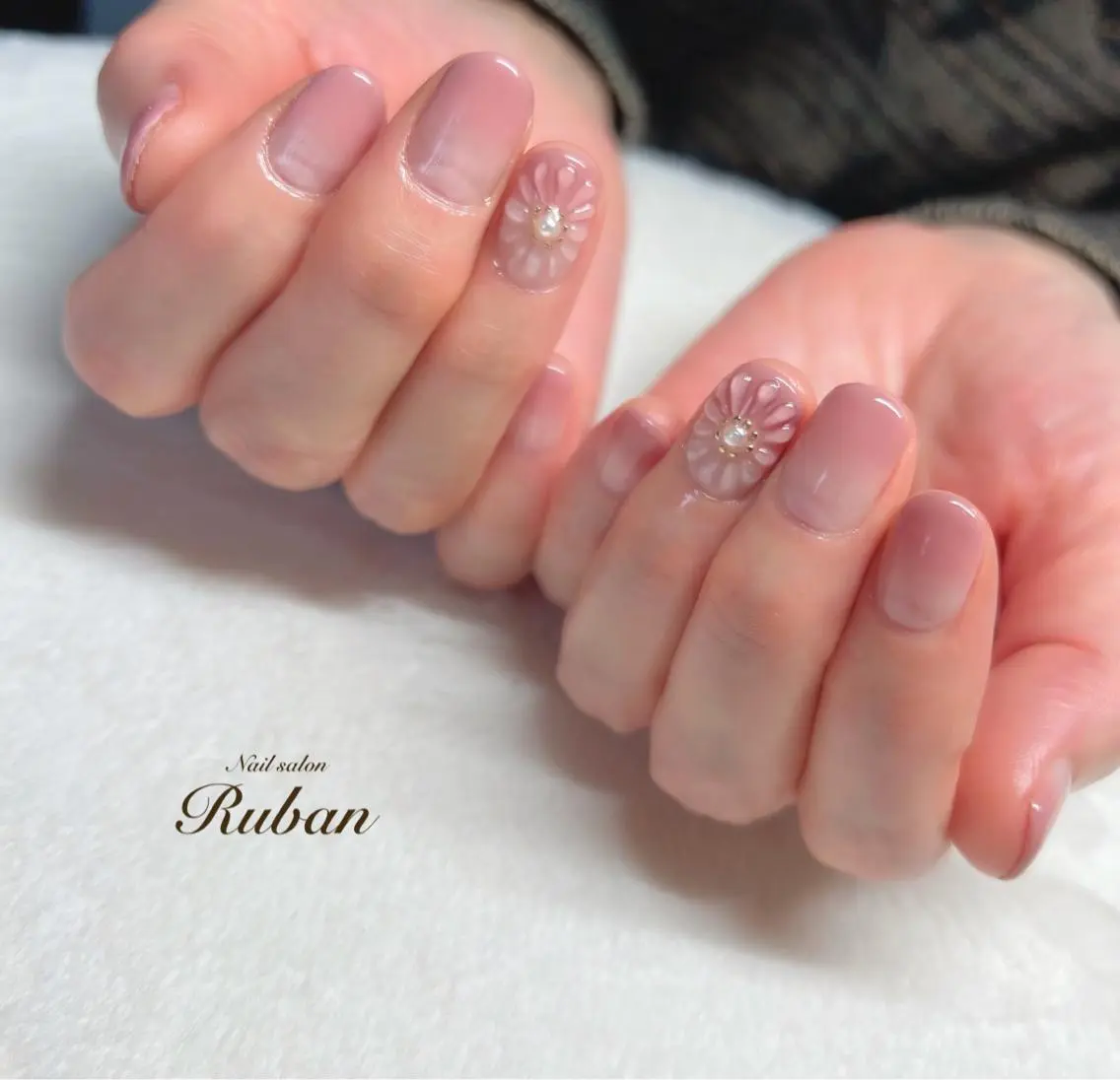 ネイル グラデーション ぷっくりネイル Nail salon Rubanのネイルデザイン