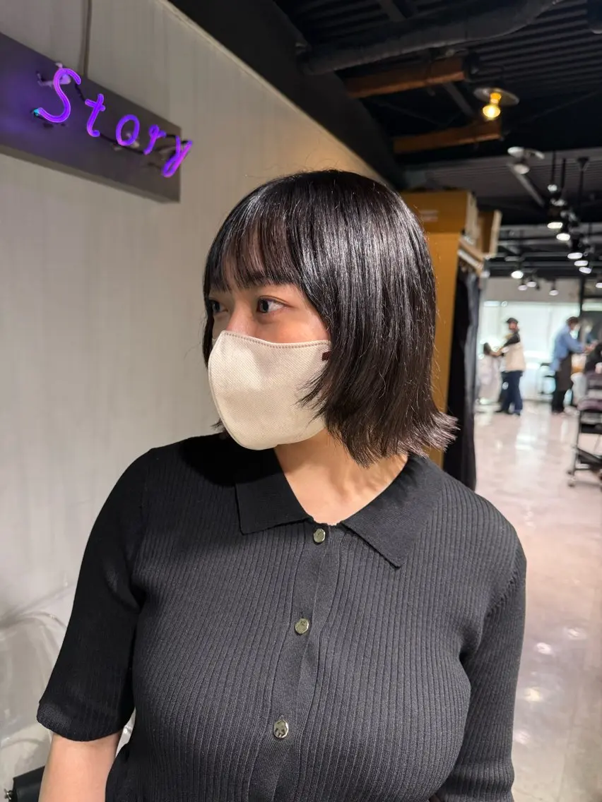 ショート カラー カット ヘアカラー NANAMI🩵 大人可愛い韓国ヘアのヘアスタイル