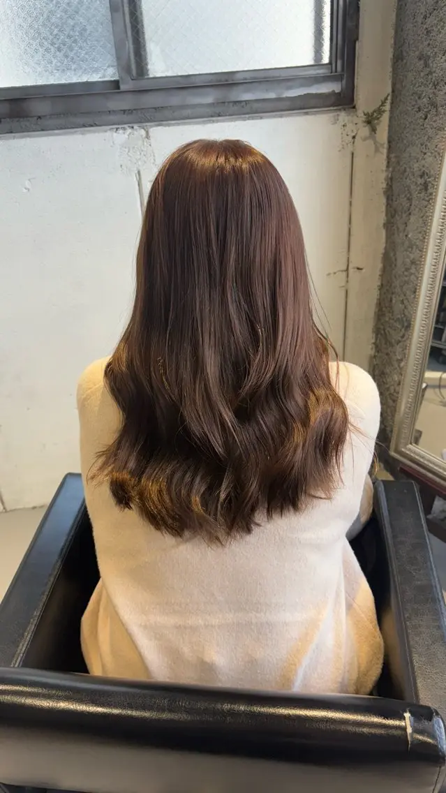 セミロング カラー ベージュカラー ピンクカラー ピンクベージュ カット ヘアカラー inc新小岩 🌱MANAMIのヘアスタイル