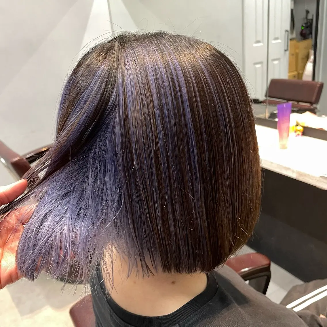 ミディアム カット ヘアカラー 🫧艶髪/ブリーチ 🐳honami🫧のヘアスタイル