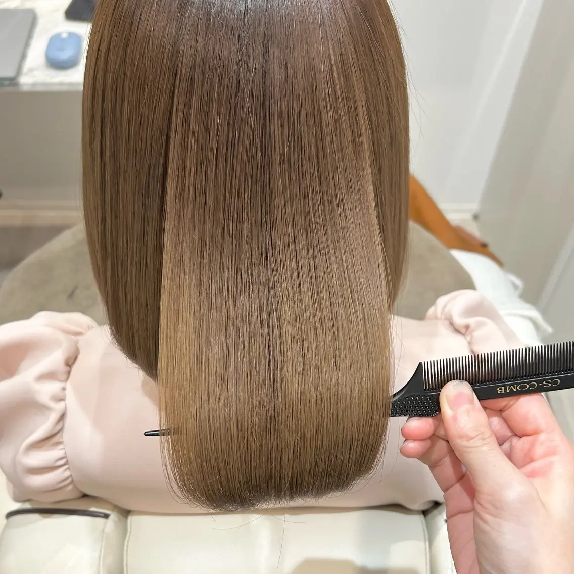 セミロング カット ヘアカラー トリートメント 似合わせ艶髪カラー ❤️ハダユミのヘアスタイル
