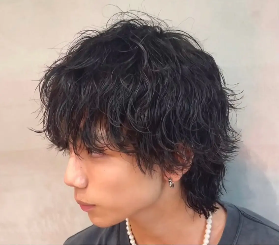 セミロング カラー パーマ ヘアアレンジ メンズ fifth 石川 凪のヘアスタイル