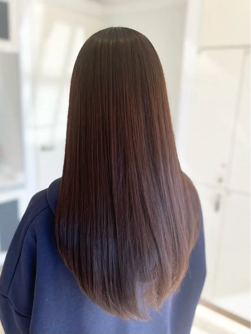 ロング カット 縮毛矯正 トリートメント 金子 直樹のヘアスタイル
