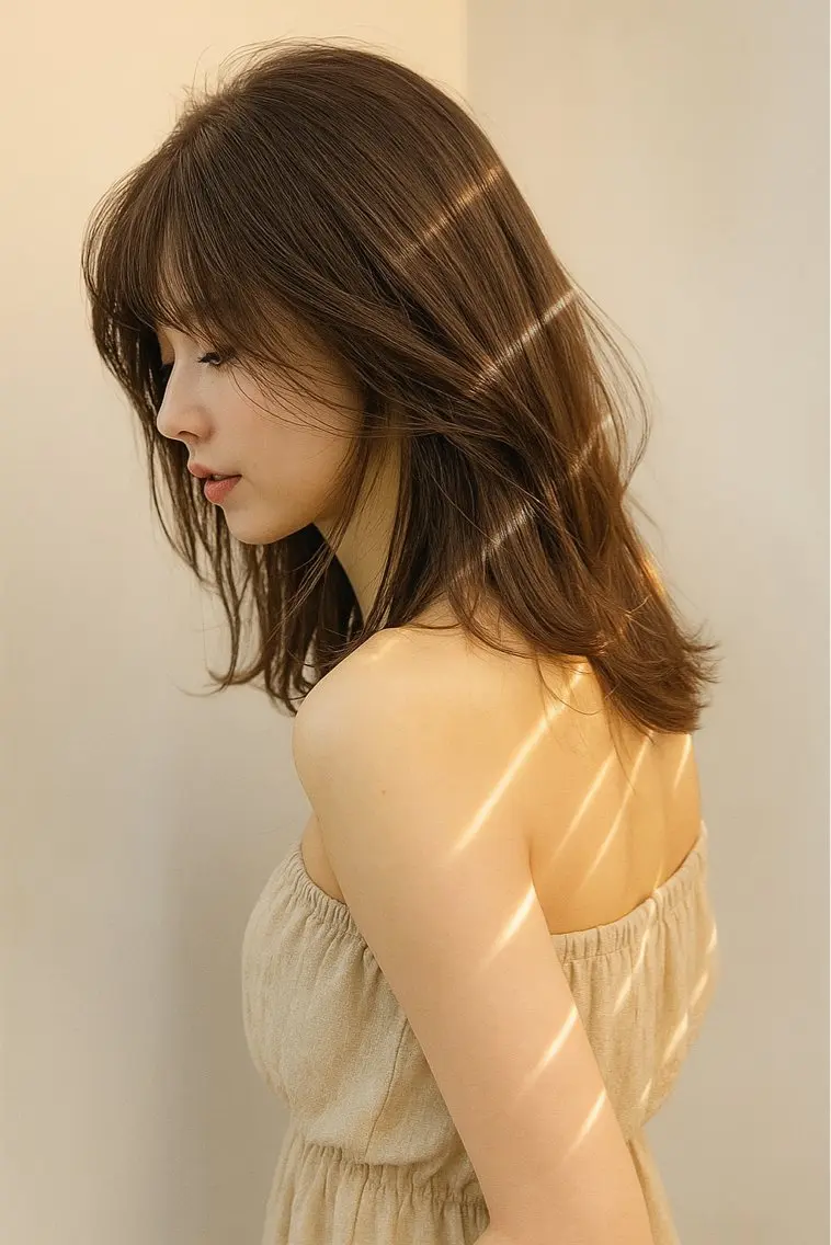 セミロング 顔周りの似合わせ特化 井手麻梨栄のヘアスタイル