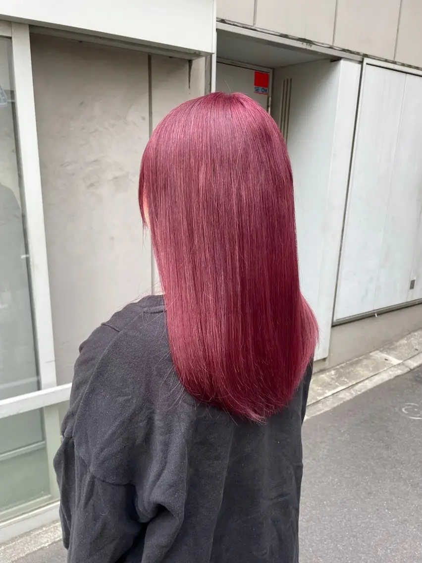 セミロング カラー 大人っぽ♡上品な暖色 ♡ブリーチなし♡のヘアスタイル